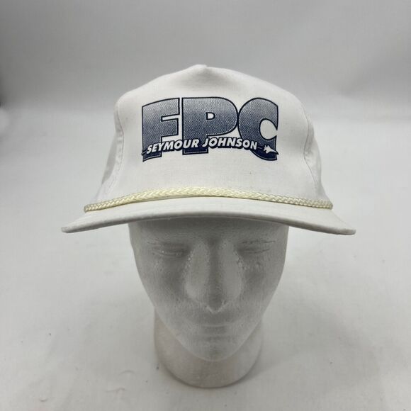 Vintage FPC Seymour Johnson Hat Mens Strapback White Cotton Blend Federal Prison - Picture 2 of 10